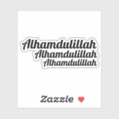 Triple Alhamdulillah Typografie Sticker (Vel)