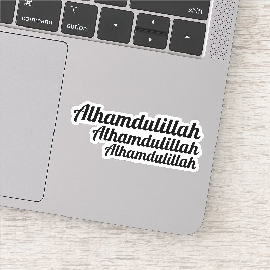 Triple Alhamdulillah Typografie Sticker (Detail)