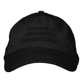 Triple Alhamdulillah Typografie Zwart Trucker Hoed Geborduurde Pet