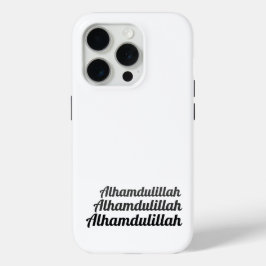 Triple Alhamdulillah White iPhone 15 Pro Case