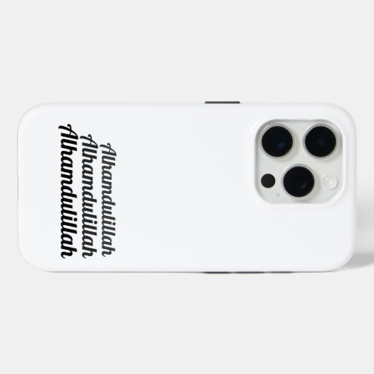 Triple Alhamdulillah White Case-Mate iPhone Case (Achterkant (horizontaal))
