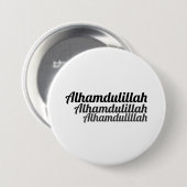 Triple Alhamdulillah Witte Button (Voorkant /achterkant)