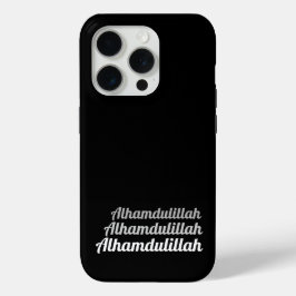 Triple Alhamdulillah Zwart iPhone 15 Pro Case