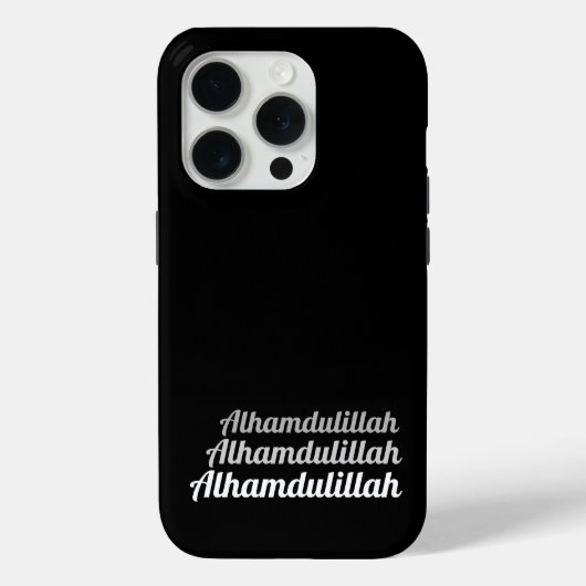 Triple Alhamdulillah Zwart Case-Mate iPhone Case (Achterkant)