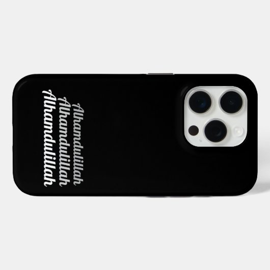 Triple Alhamdulillah Zwart Case-Mate iPhone Case (Achterkant (horizontaal))