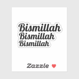 Triple Bismillah Typografie Sticker