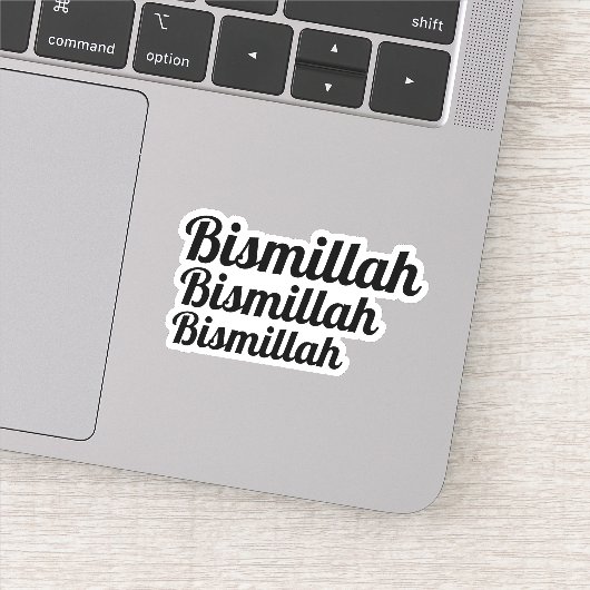 Triple Bismillah Typografie Sticker (Detail)