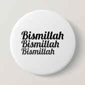 Triple Bismillah Witte Button (Voorkant)