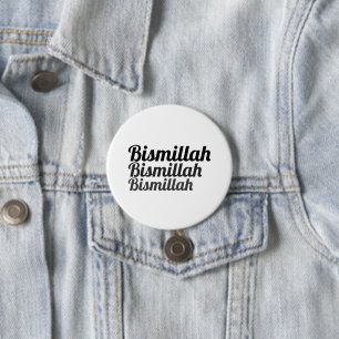 Triple Bismillah Witte Button
