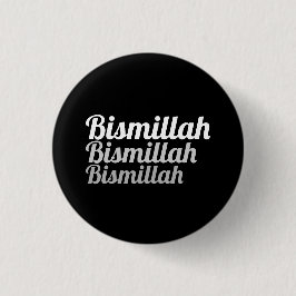 Triple Bismillah Zwart Button