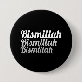 Triple Bismillah Zwart Button (Voorkant)