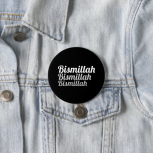 Triple Bismillah Zwart Button