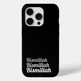 Triple Bismillah Zwart iPhone 15 Pro Case