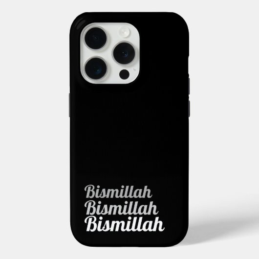Triple Bismillah Zwart Case-Mate iPhone Case (Achterkant)