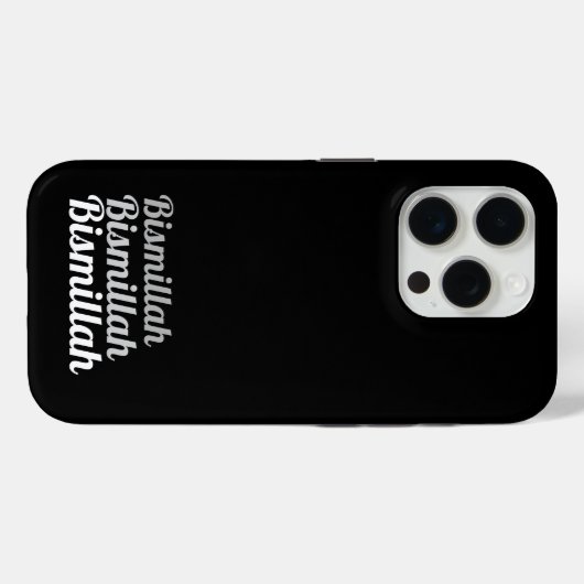 Triple Bismillah Zwart Case-Mate iPhone Case (Achterkant (horizontaal))