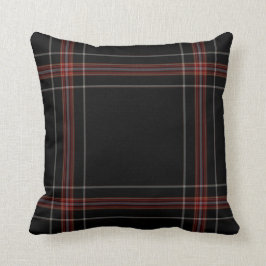 Triple Black Red Giant Tartan Pset Kussen