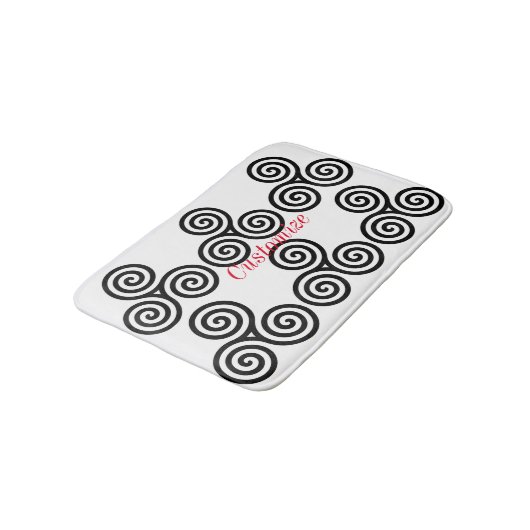 Triple Black Spiral Thunder_Cove Badmat (Gekanteld)
