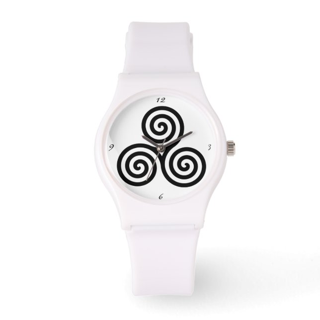 Triple Black Spiral Thunder_Cove Horloge (Voorkant)