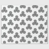 Triple Black Spirals Thunder_Cove Cadeaupapier (Vlak)