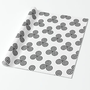 Triple Black Spirals Thunder_Cove Cadeaupapier