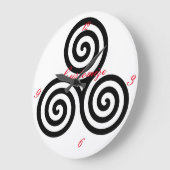 Triple Black Spirals Thunder_Cove Classic Grote Klok (Hoek)