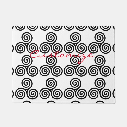 Triple Black Spirals Thunder_Cove Deurmat (Voorkant)