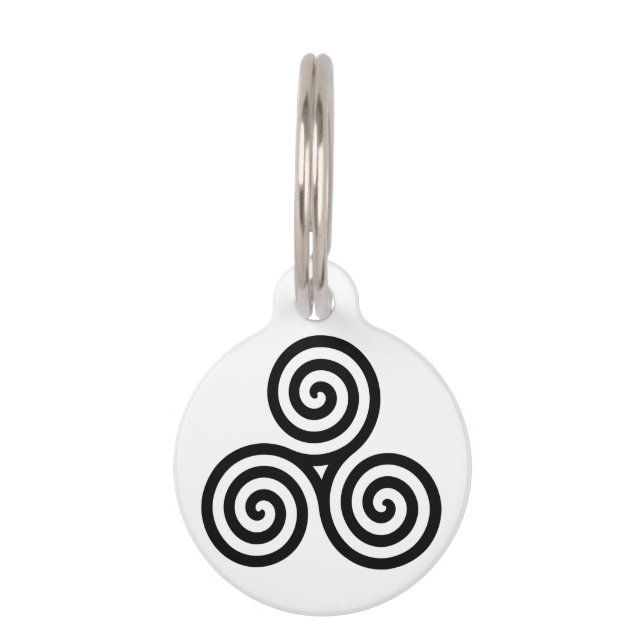Triple Black Spirals Thunder_Cove Huisdierpenning (Voorkant)