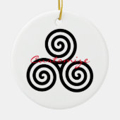 Triple Black Spirals Thunder_Cove Keramisch Ornament (Voorkant)