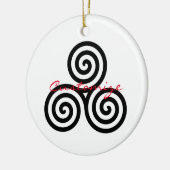 Triple Black Spirals Thunder_Cove Keramisch Ornament (Links)