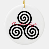 Triple Black Spirals Thunder_Cove Keramisch Ornament (Achterkant)