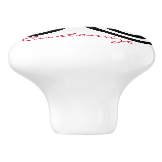 Triple Black Spirals Thunder_Cove Keramische Knop (Zijkant)