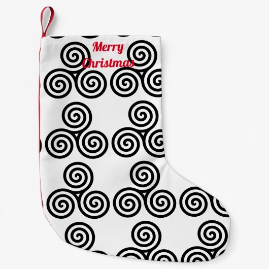 Triple Black Spirals Thunder_Cove Kleine Kerstsok (Voorkant)