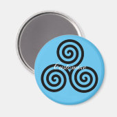 Triple Black Spirals Thunder_Cove Magneet (Voorkant / Achterkant)