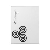 Triple Black Spirals Thunder_Cove Notitieblok (Linkerzijde)