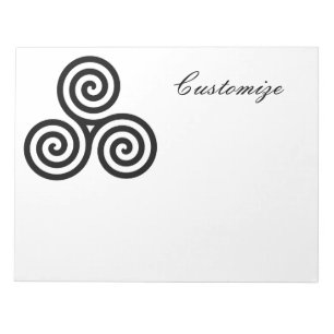 Triple Black Spirals Thunder_Cove Notitieblok