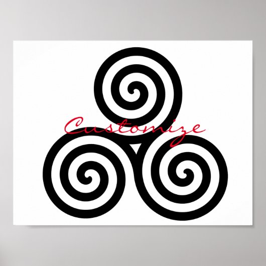 Triple Black Spirals Thunder_Cove Poster (Voorkant)