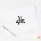 Triple Black Spirals Thunder_Cove Ronde Sticker (Envelop)