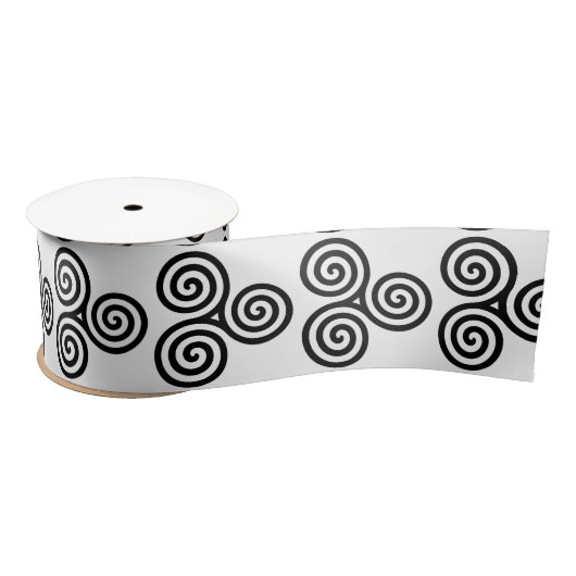 Triple Black Spirals Thunder_Cove Satijnen Lint (Spoel)