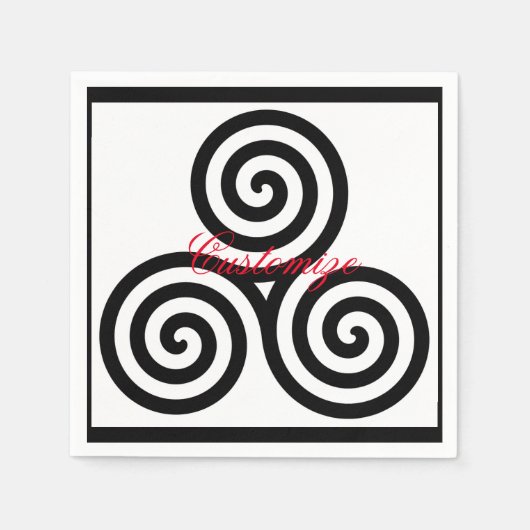 Triple Black Spirals Thunder_Cove Servet (Voorkant)