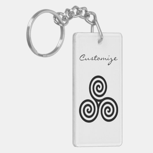 Triple Black Spirals Thunder_Cove Sleutelhanger (Voorkant Links)