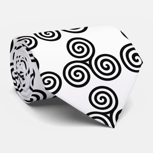 Triple Black Spirals Thunder_Cove Stropdas (Opgerold)