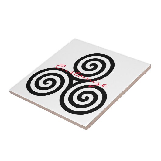 Triple Black Spirals Thunder_Cove Tegeltje (Zijkant)