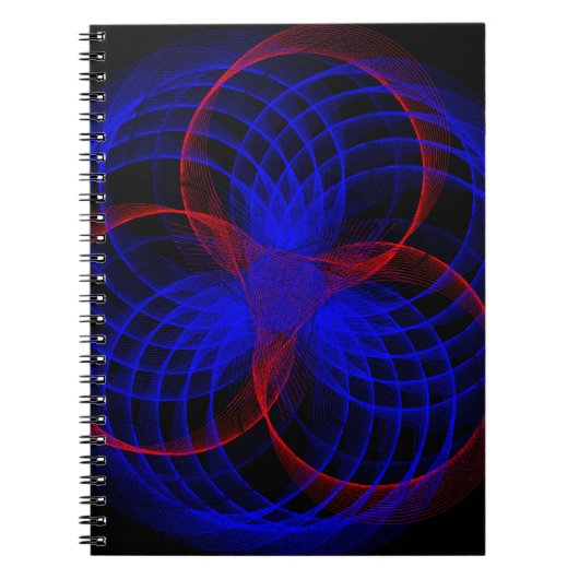 Triple Blueberry Accent Geometric Spiral Notitiebo Notitieboek (Voorkant)