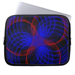 Triple Blueberry Accent Geometrische Elektronicata Laptop Sleeve
