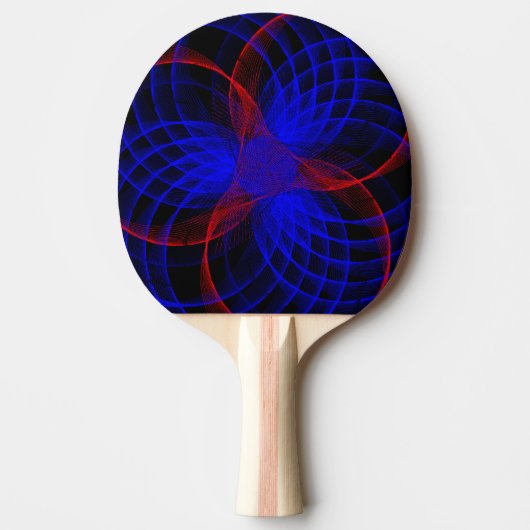 Triple Blueberry Accent Geometrische Ping Pong Pad Tafeltennisbatje (Voorkant)