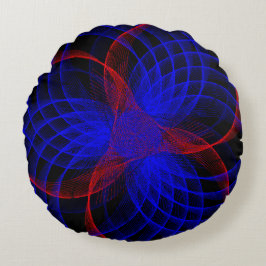 Triple Blueberry Accent Geometrische Ronde Kussen