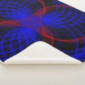 Triple Blueberry Accent Geometrische Sherpa Deken (3/4)