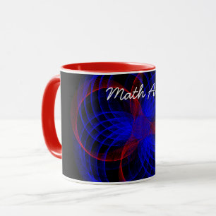 Triple Blueberry Accent Wiskunde Art Coffee Mok