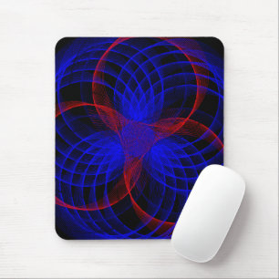 Triple Blueberry Color Accent Geometrische Muismat
