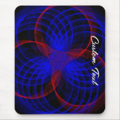 Triple Blueberry Color Accent Geometrische Muismat (Voorkant)